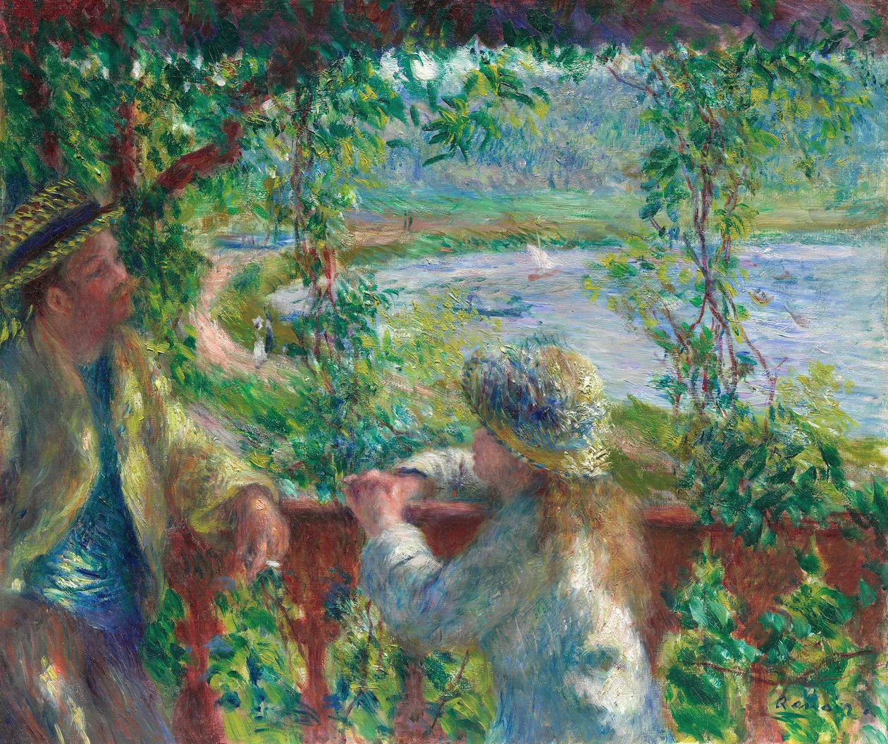 Perto do Lago, 187980. de Pierre Auguste Renoir
