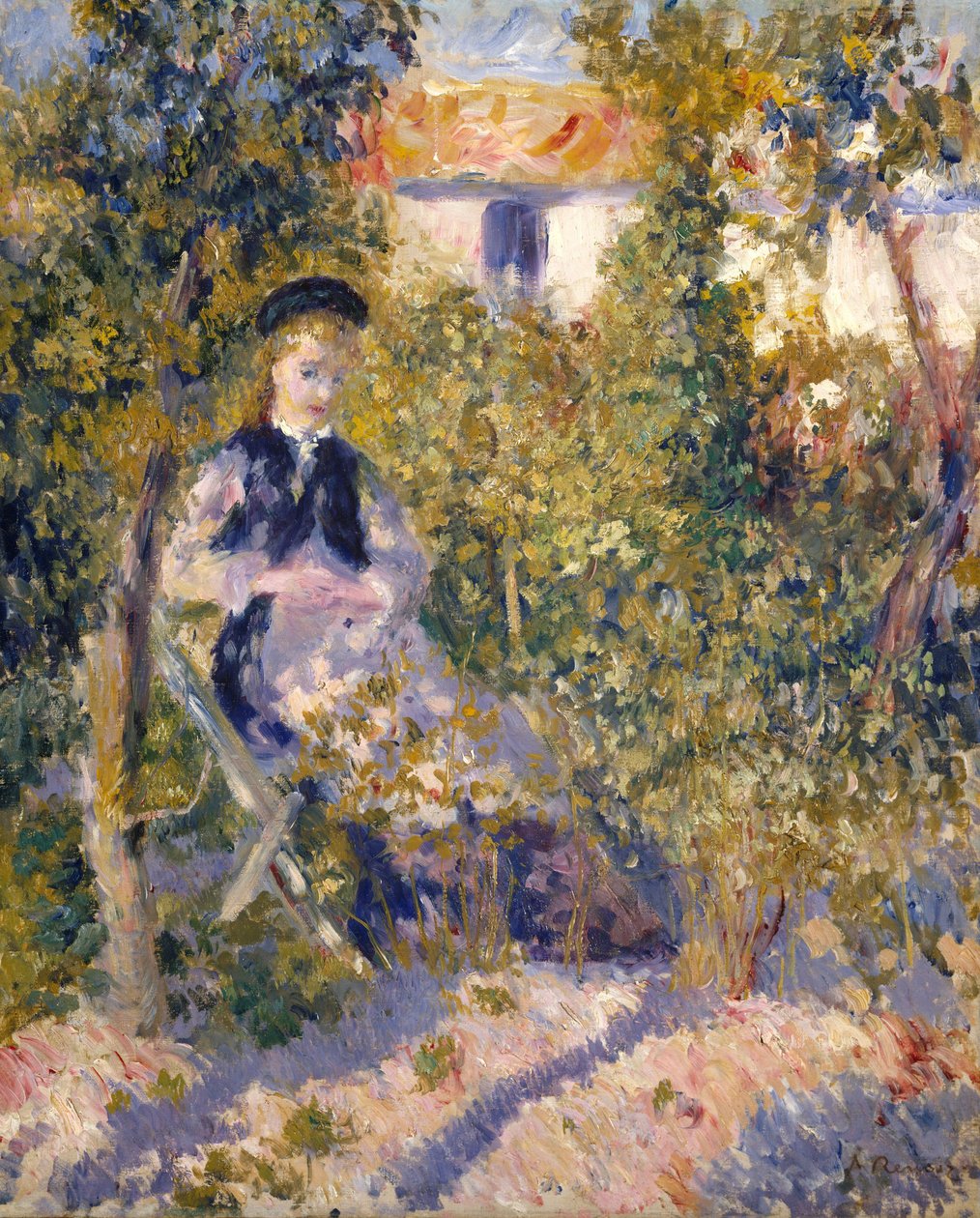 Nini no jardim de Pierre Auguste Renoir