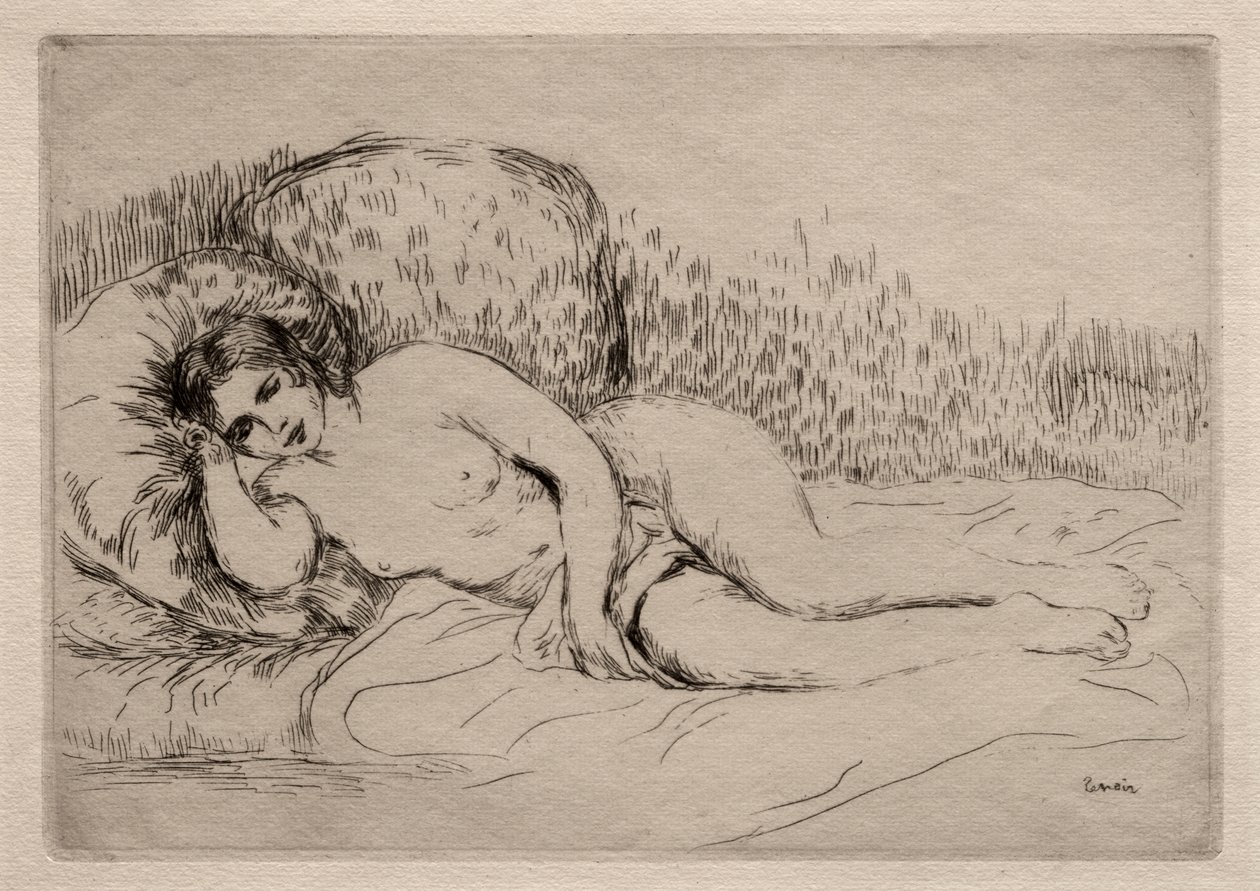 Mulher nua reclinada de Pierre Auguste Renoir