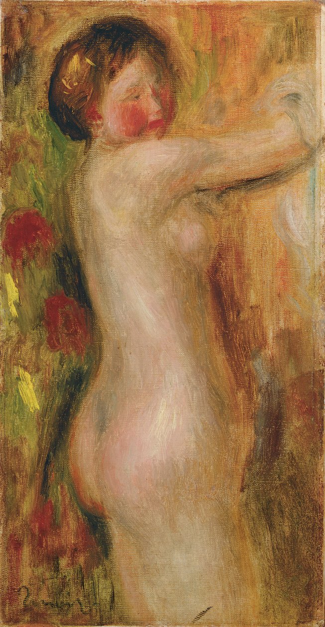 Nude com braço levantado de Pierre Auguste Renoir