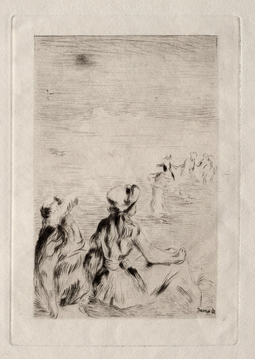 Na praia de Berneval de Pierre Auguste Renoir