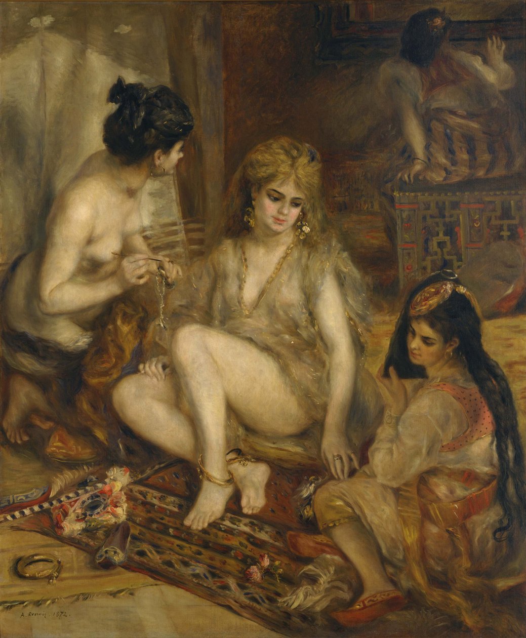 Parisiennes no harém de traje argelino, 1872 de Pierre Auguste Renoir