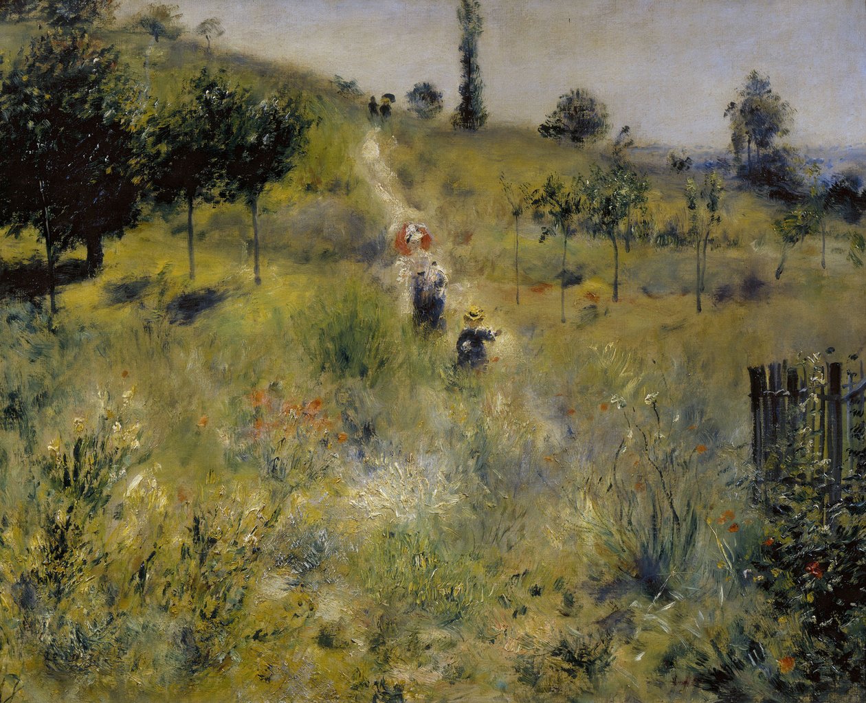 Caminho que conduz através da grama alta de Pierre Auguste Renoir