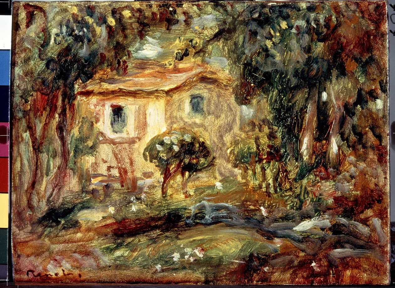 Paisagem. Le Cannet. Pintura de Pierre Auguste Renoir (Pierre-Auguste Renoir de Pierre Auguste Renoir