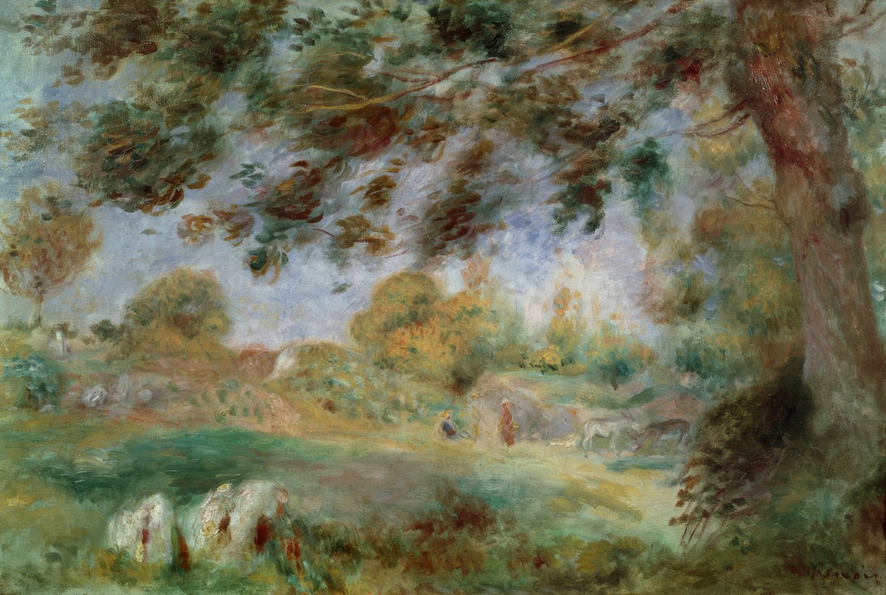 Paisagem de primavera de Pierre Auguste Renoir
