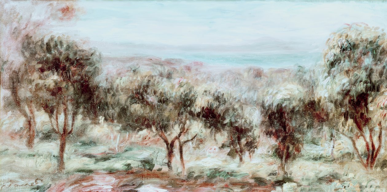 Paisagem, oliveiras de Pierre Auguste Renoir
