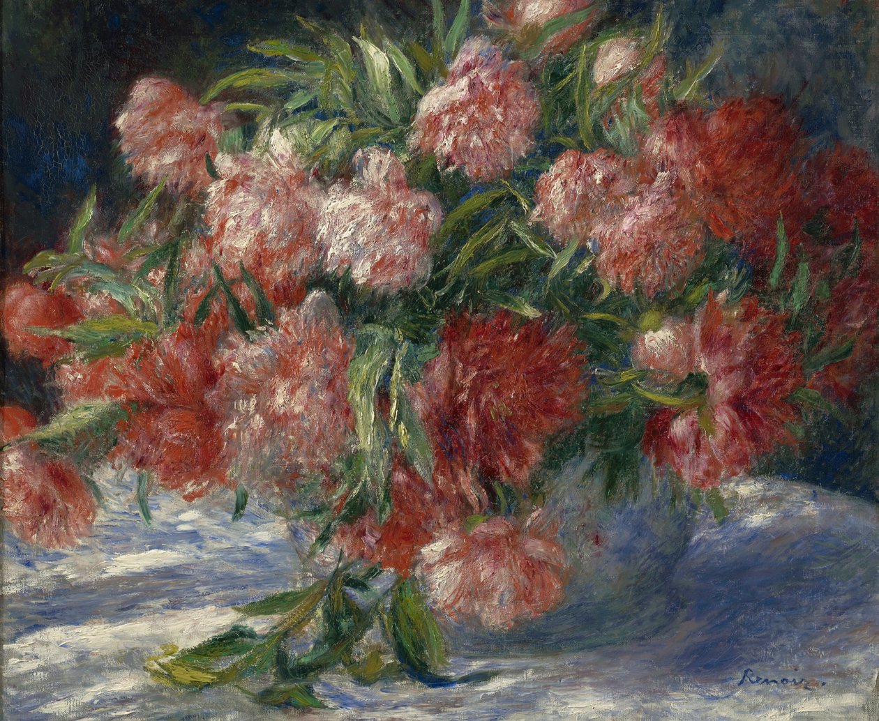 Peônias, c.1880 de Pierre Auguste Renoir
