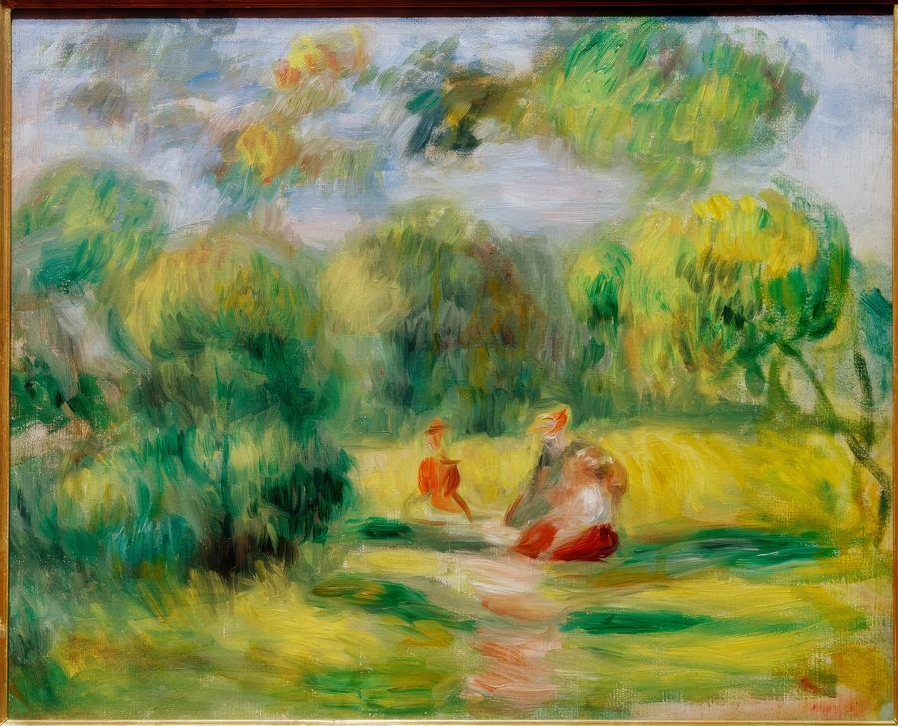 Personagens em uma paisagem de Pierre Auguste Renoir