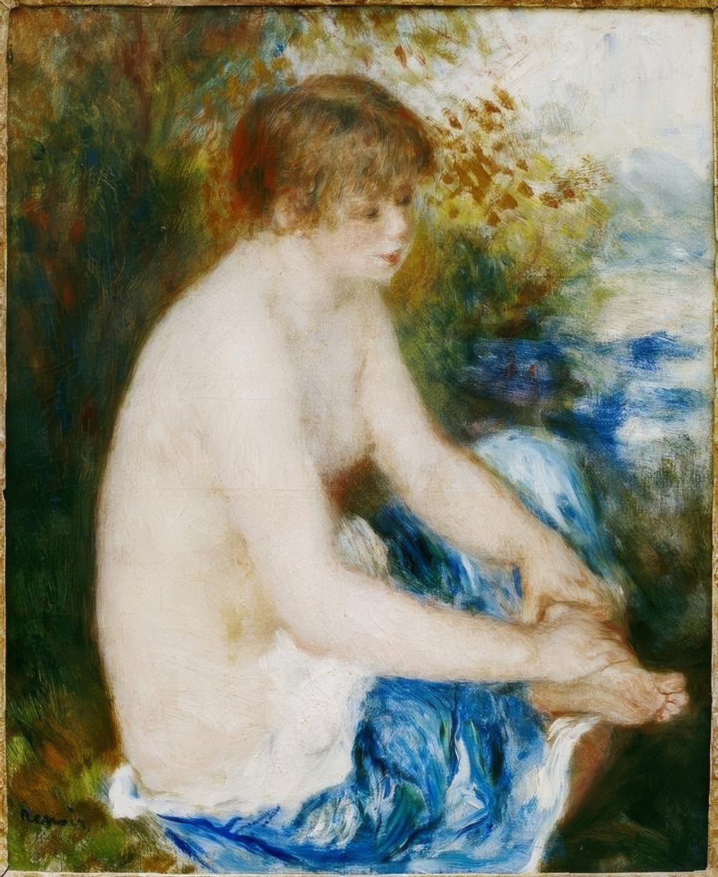 Little blue nude de Pierre Auguste Renoir