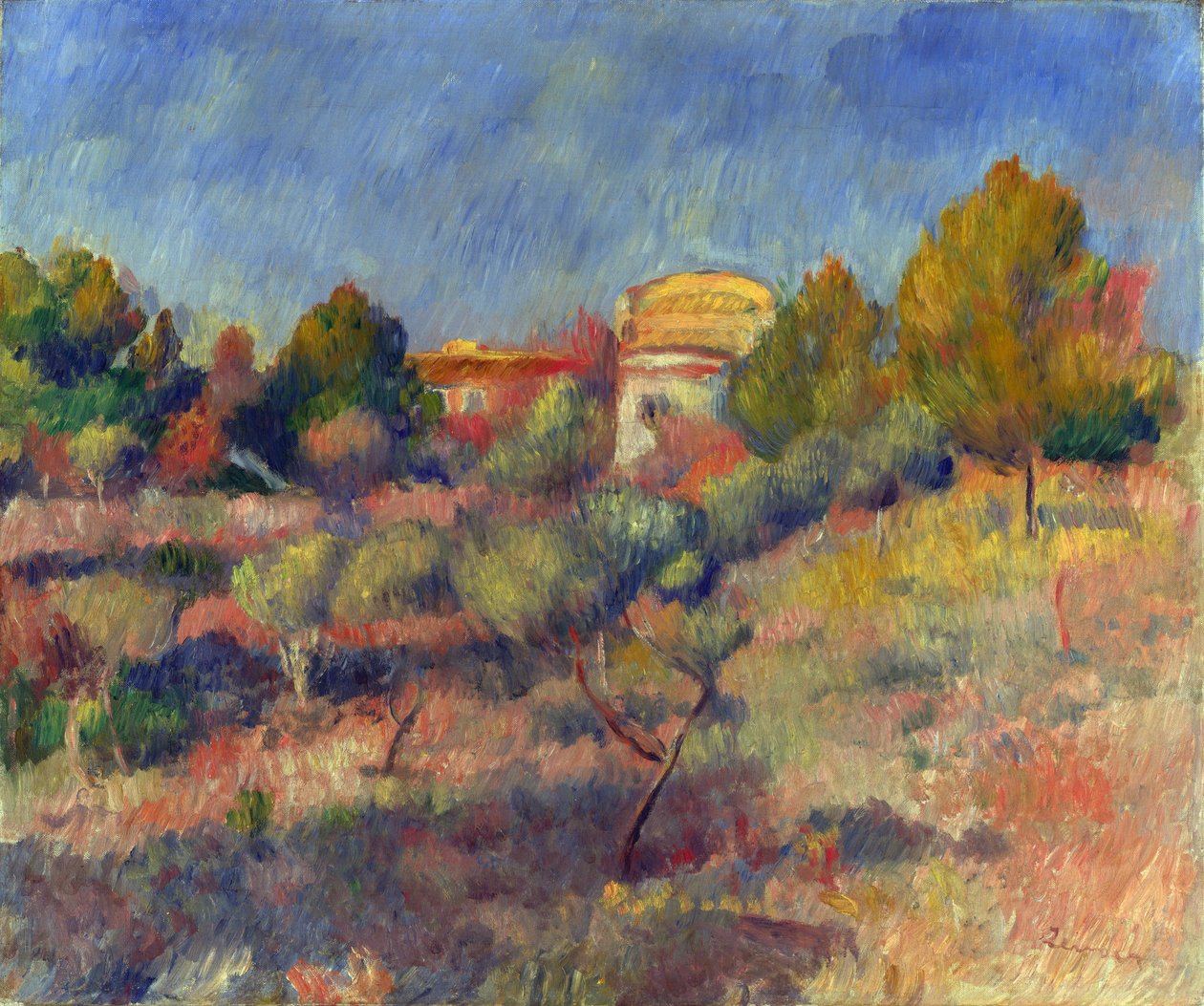 Pigeonnier (colombier) a Bellevue (Colombo Coop em Bellevue) - Óleo sobre tela por Pierre Auguste Renoir (1841-1919) Colecção Privada de Pierre Auguste Renoir