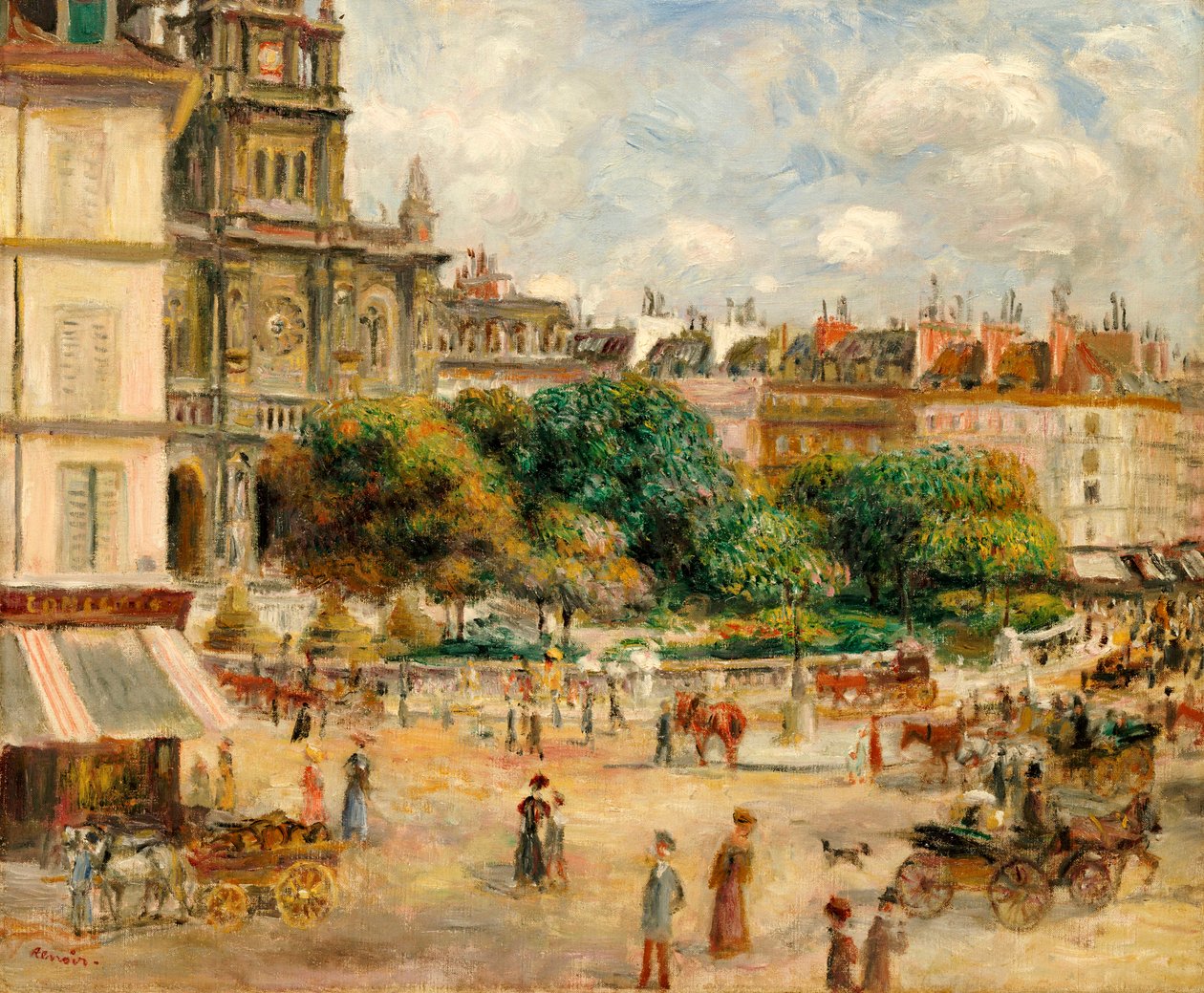 Praça da Trinite, 1893 de Pierre Auguste Renoir