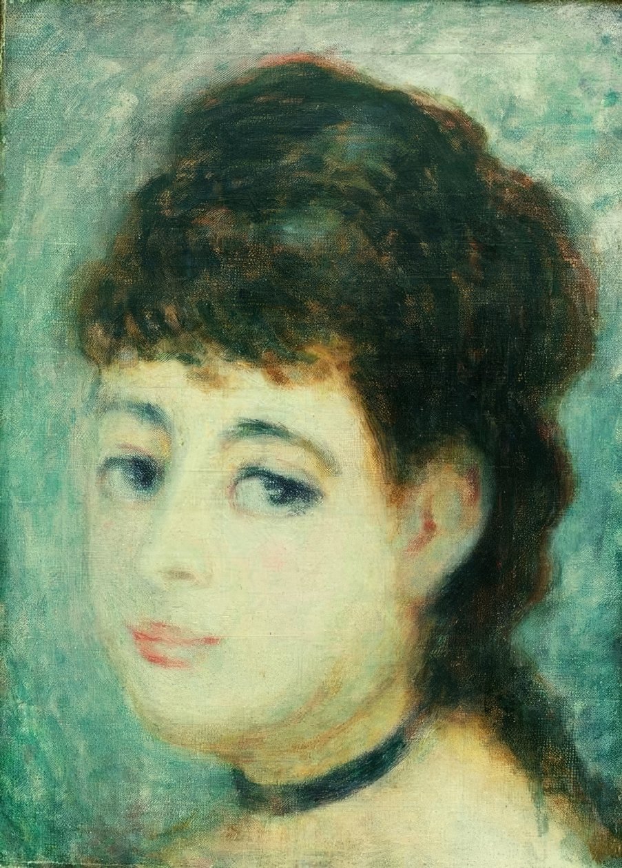 Retrato de mulher jovem. O parisiense de Pierre Auguste Renoir