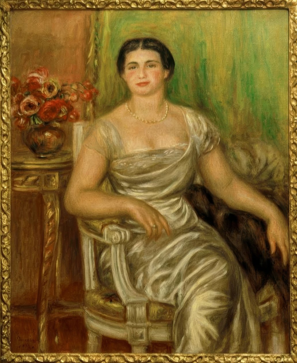 Retrato do poeta Alice Vallières-Merzbach de Pierre Auguste Renoir