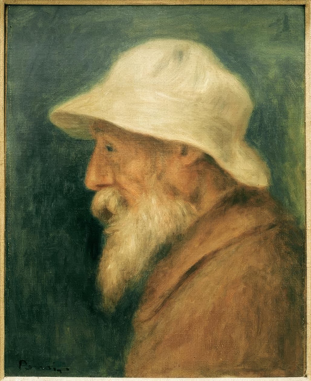 Retrato do artista em um chapéu branco de Pierre Auguste Renoir