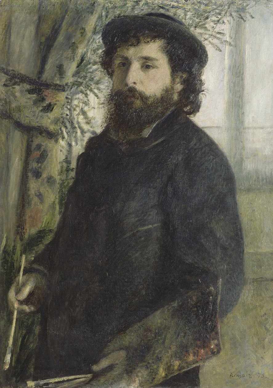 Retrato de Claude Monet, 1875 de Pierre Auguste Renoir