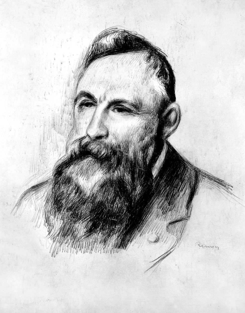 Retrato do escultor francês Auguste Rodin, c.1914 de Pierre Auguste Renoir