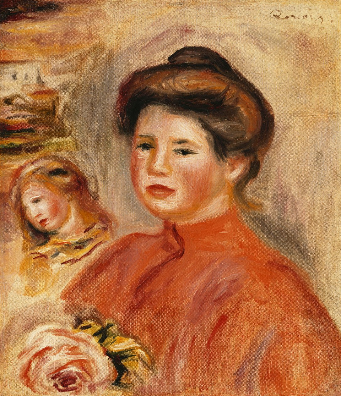 Retrato de Gabrielle; Retrato de Gabrielle, 1907 de Pierre Auguste Renoir