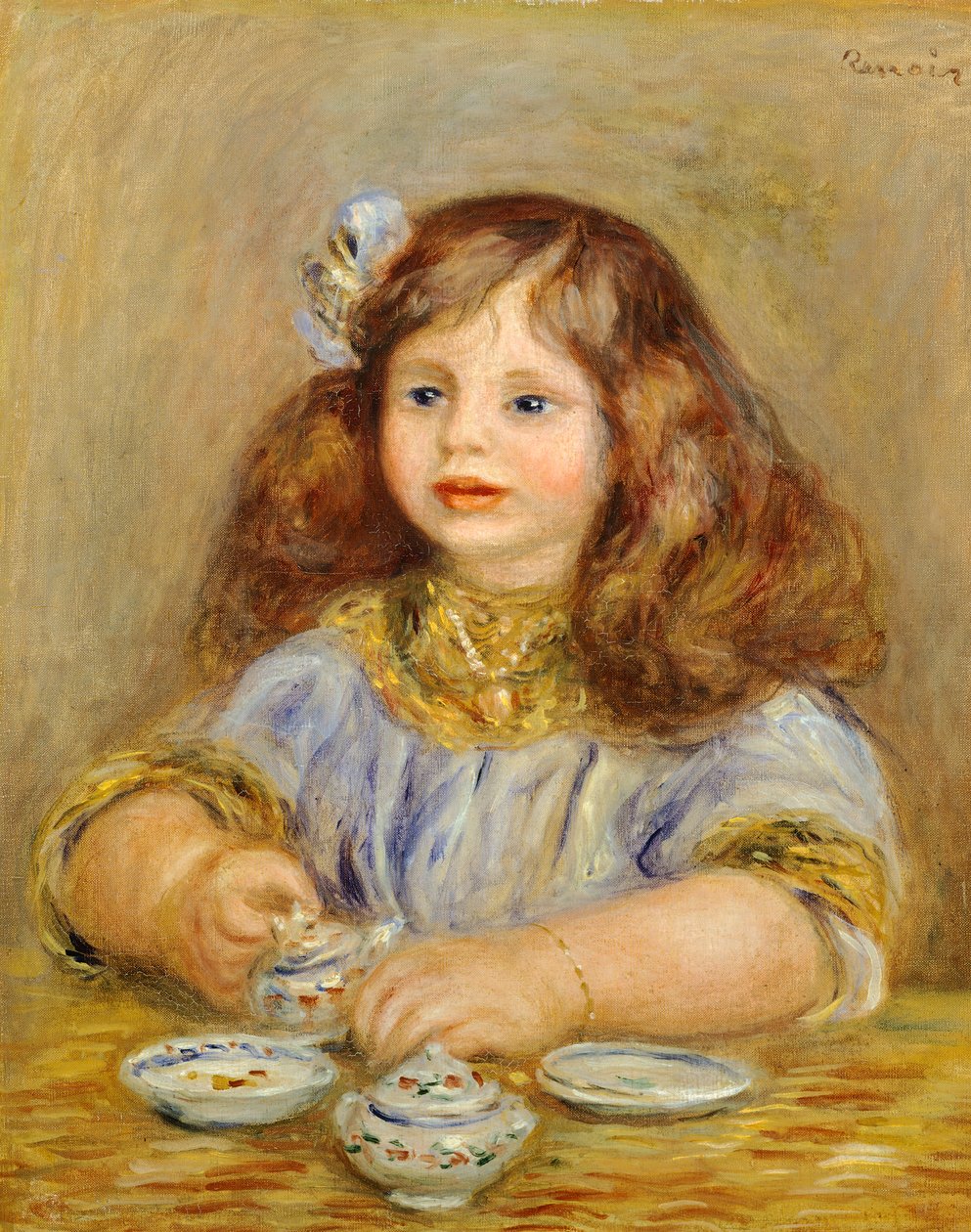 Retrato de Genevieve Bernheim de Villers (1907-1936), futura Condessa Jean de la Chapelle de Pierre Auguste Renoir