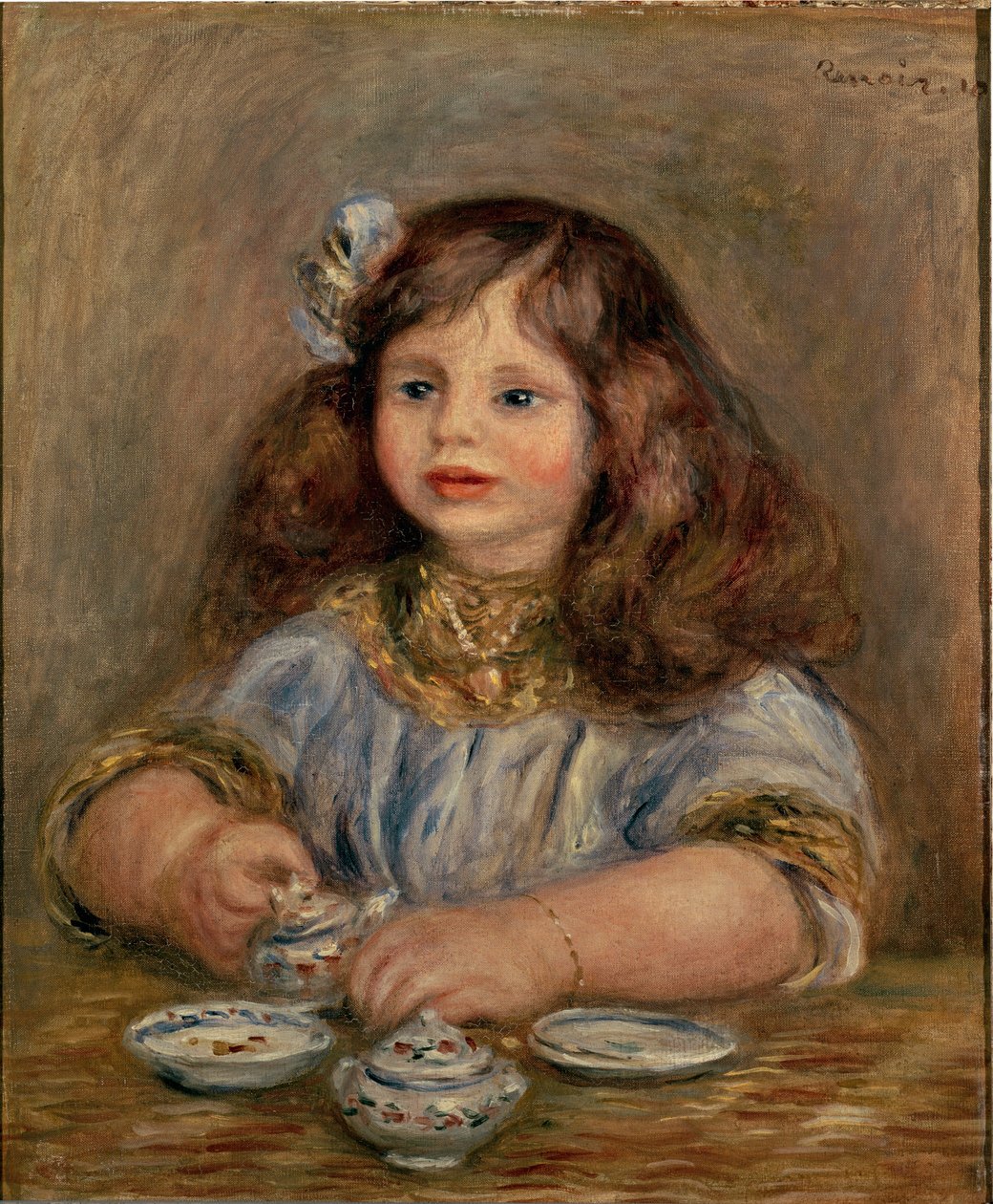 Retrato de Genevieve Bernheim de Villers (1907-1936), futura condessa Jean de la Chapelle de Pierre Auguste Renoir