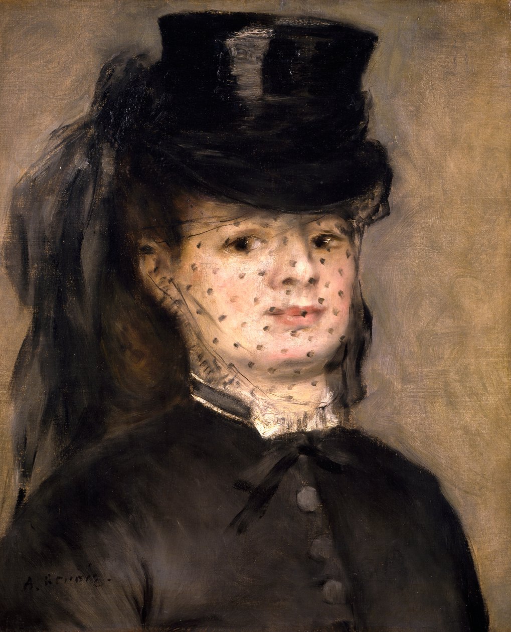 Retrato de Madame Darras, nee Henriette Oudiette, esposa do Capitão Paul Darras (Estudo para a Amazônia de 1873) de Pierre Auguste Renoir