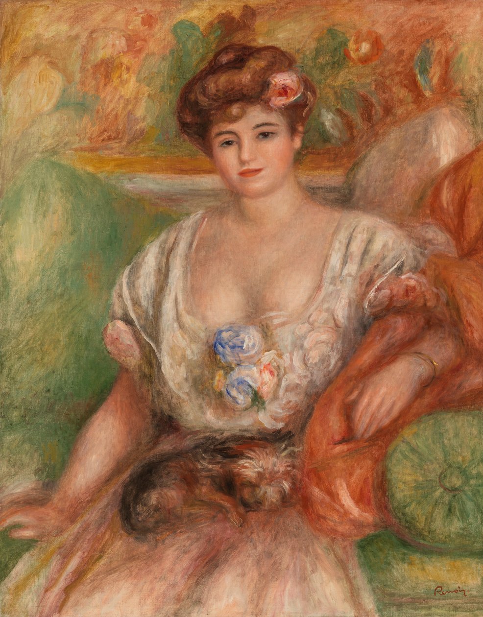 Retrato de Misia Sert (jovem com Griffin) de Pierre Auguste Renoir