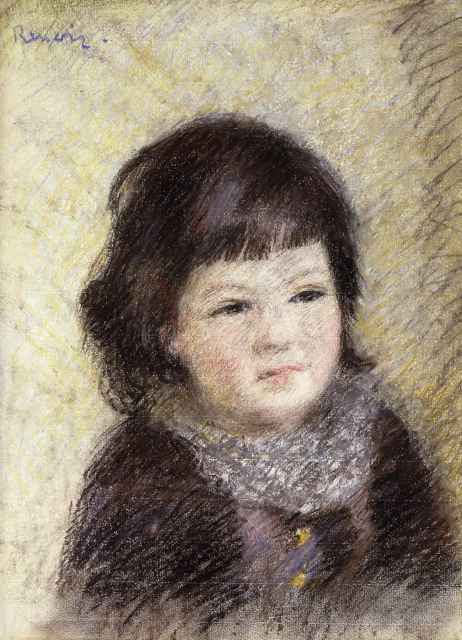 Retrato de uma criança; Retrato de uma criança, c.1879 de Pierre Auguste Renoir