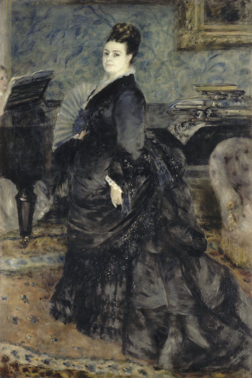 Retrato de uma mulher, chamado de Madame Georges Hartmann, c. 1874 de Pierre Auguste Renoir