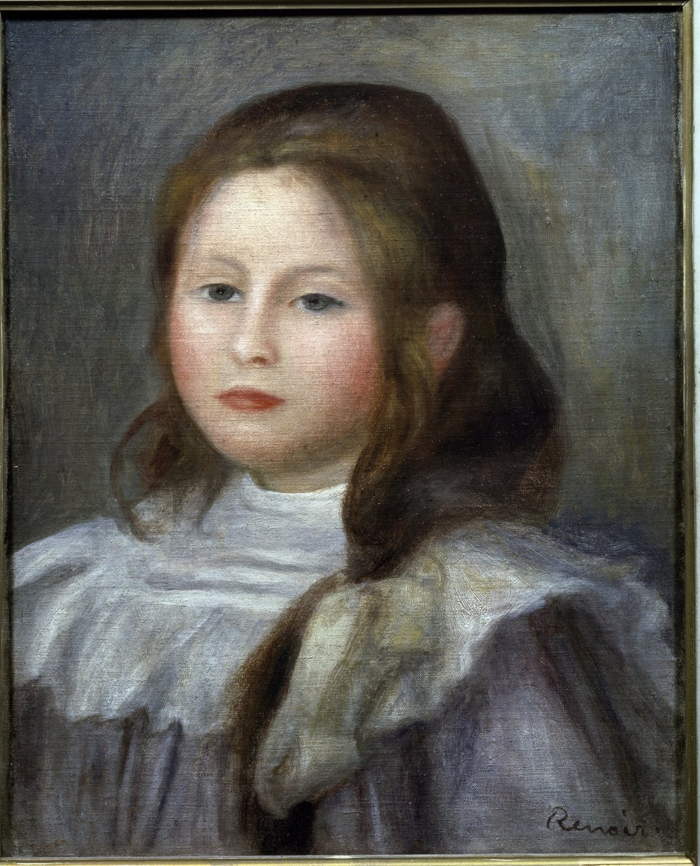 Retrato de uma criança (óleo sobre tela de Pierre Auguste Renoir