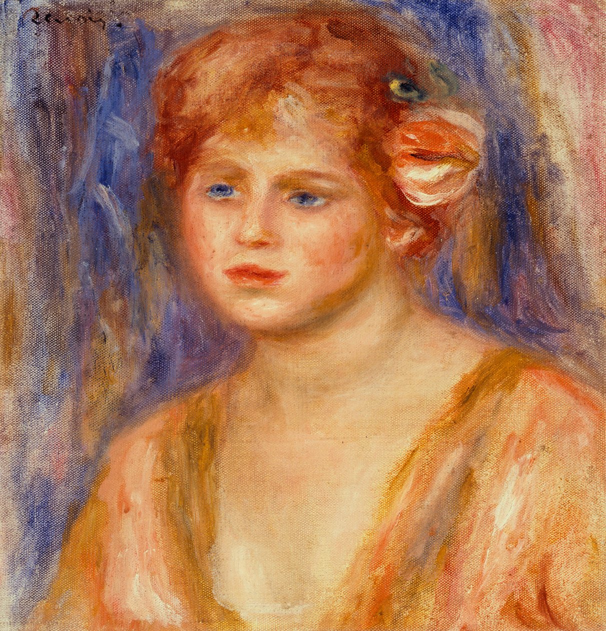 Retrato de uma jovem garota de Pierre Auguste Renoir