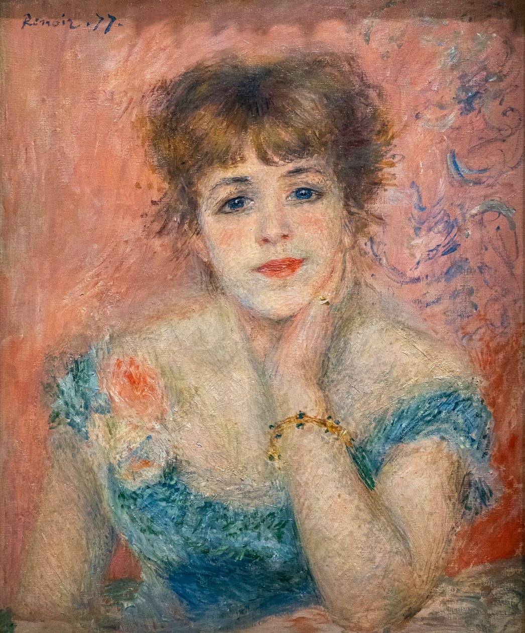 Retrato da atriz Jeanne Samary de Pierre Auguste Renoir