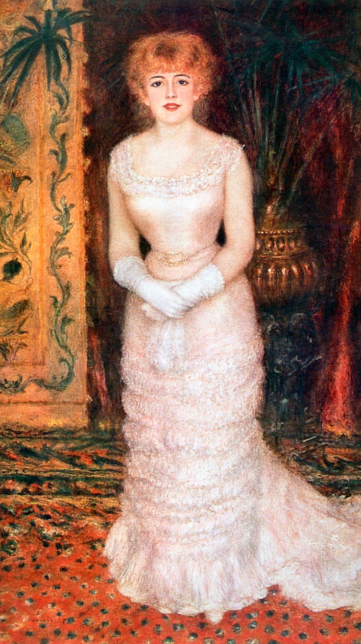 Retrato da atriz Jeanne Samary, 1878 de Pierre Auguste Renoir