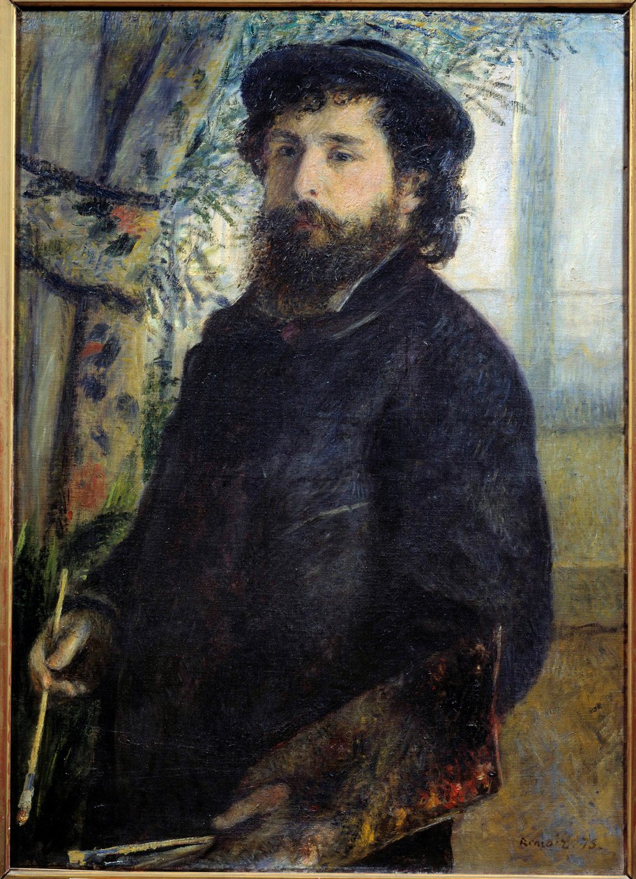 Retrato do pintor Claude Monet (1840-1926) Pintura de Pierre Auguste Renoir (1841-1919) 1875 Sol. 0,85x0,6 m Paris, musee d