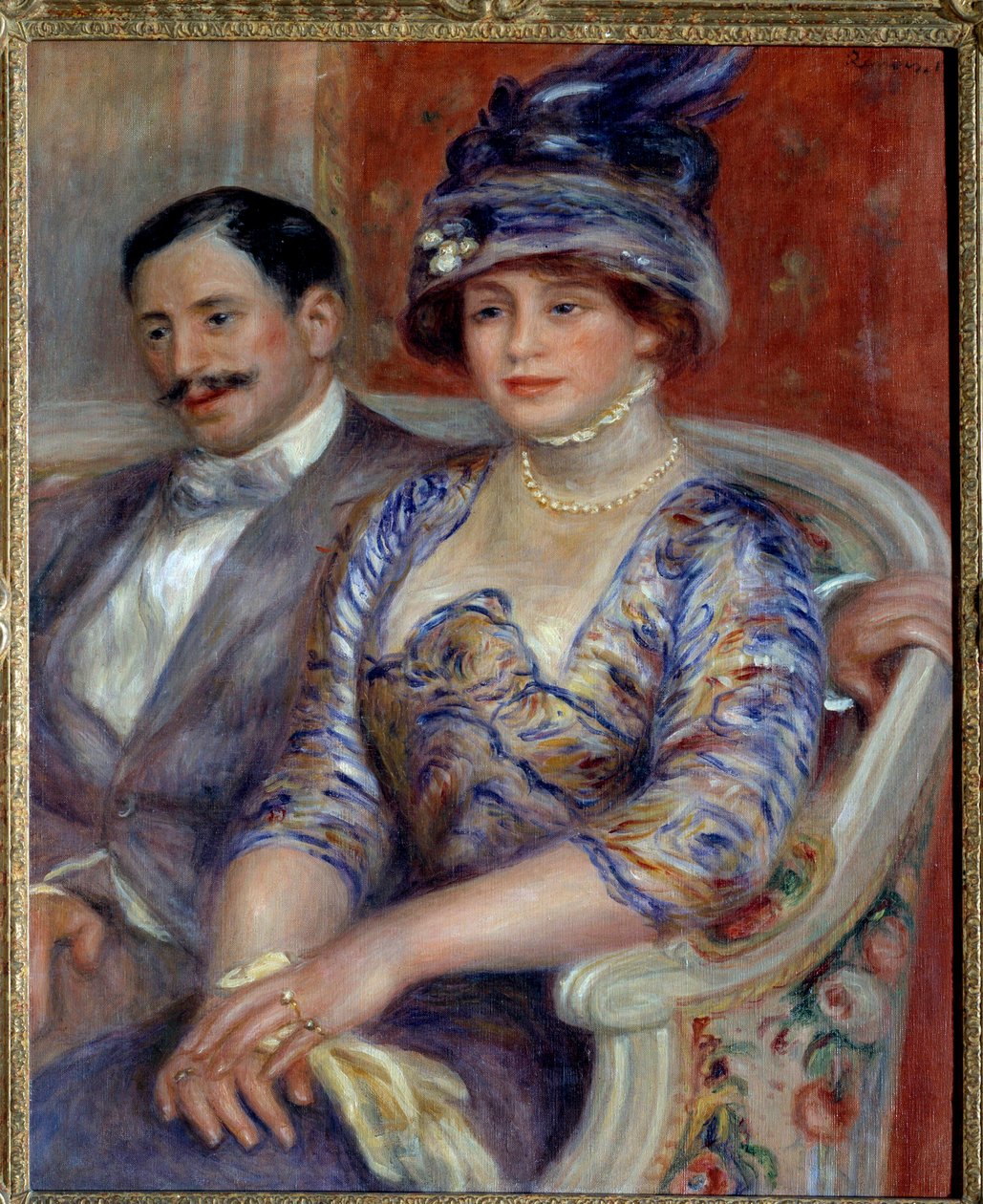 Retratos de Monsieur e Madame Bernheim de Villers Pintura de Pierre Auguste Renoir (1841-1919) 1910 Sol. 0,81x0,65 m Paris, musee d