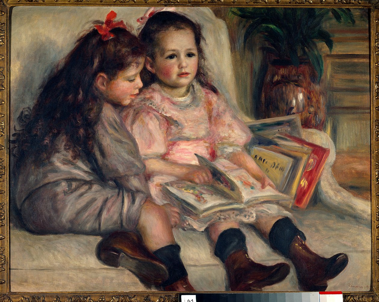 Retratos de crianças (os filhos de Caillebotte Marcial). 1895 de Pierre Auguste Renoir