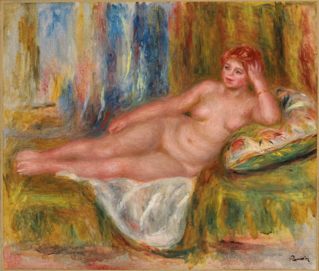 Nu Feminino Reclinado; Mulher nua deitada, 1918 de Pierre Auguste Renoir
