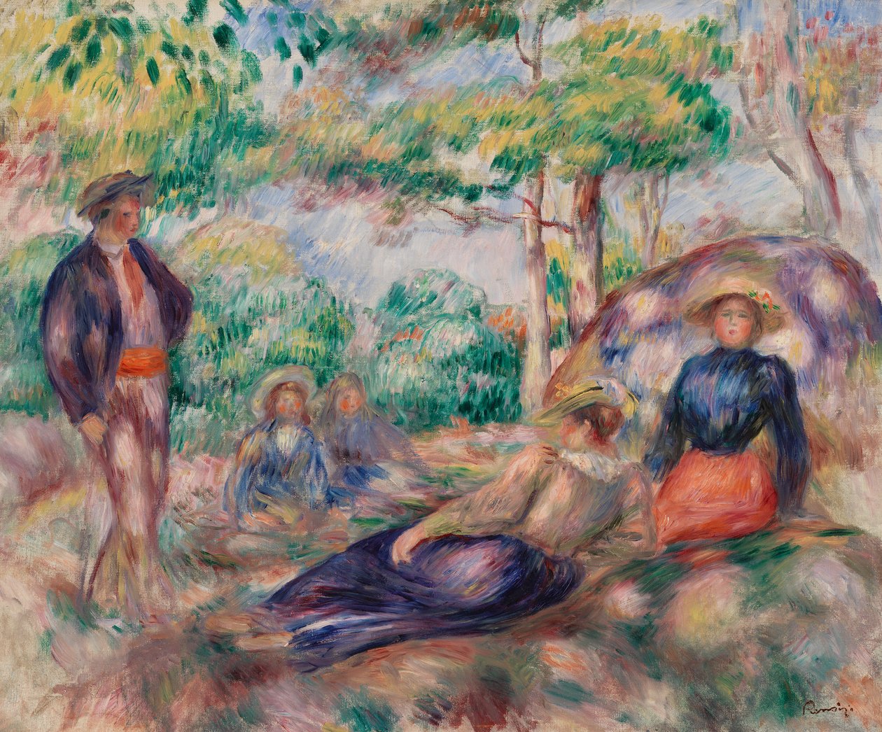 Descansando na grama de Pierre-Auguste Renoir