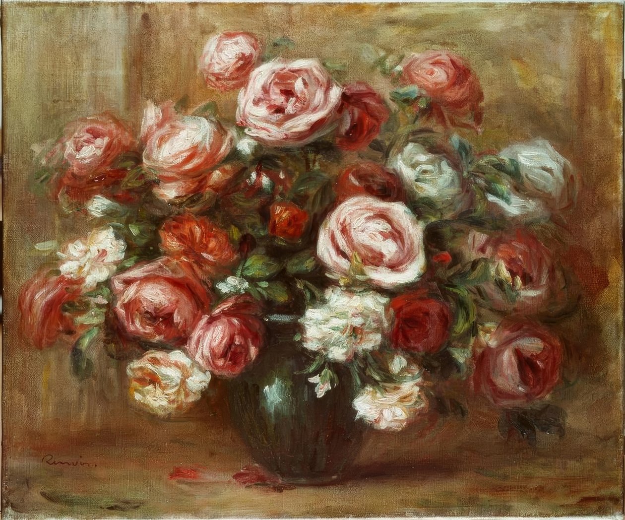 Ainda vida com rosas de Pierre Auguste Renoir