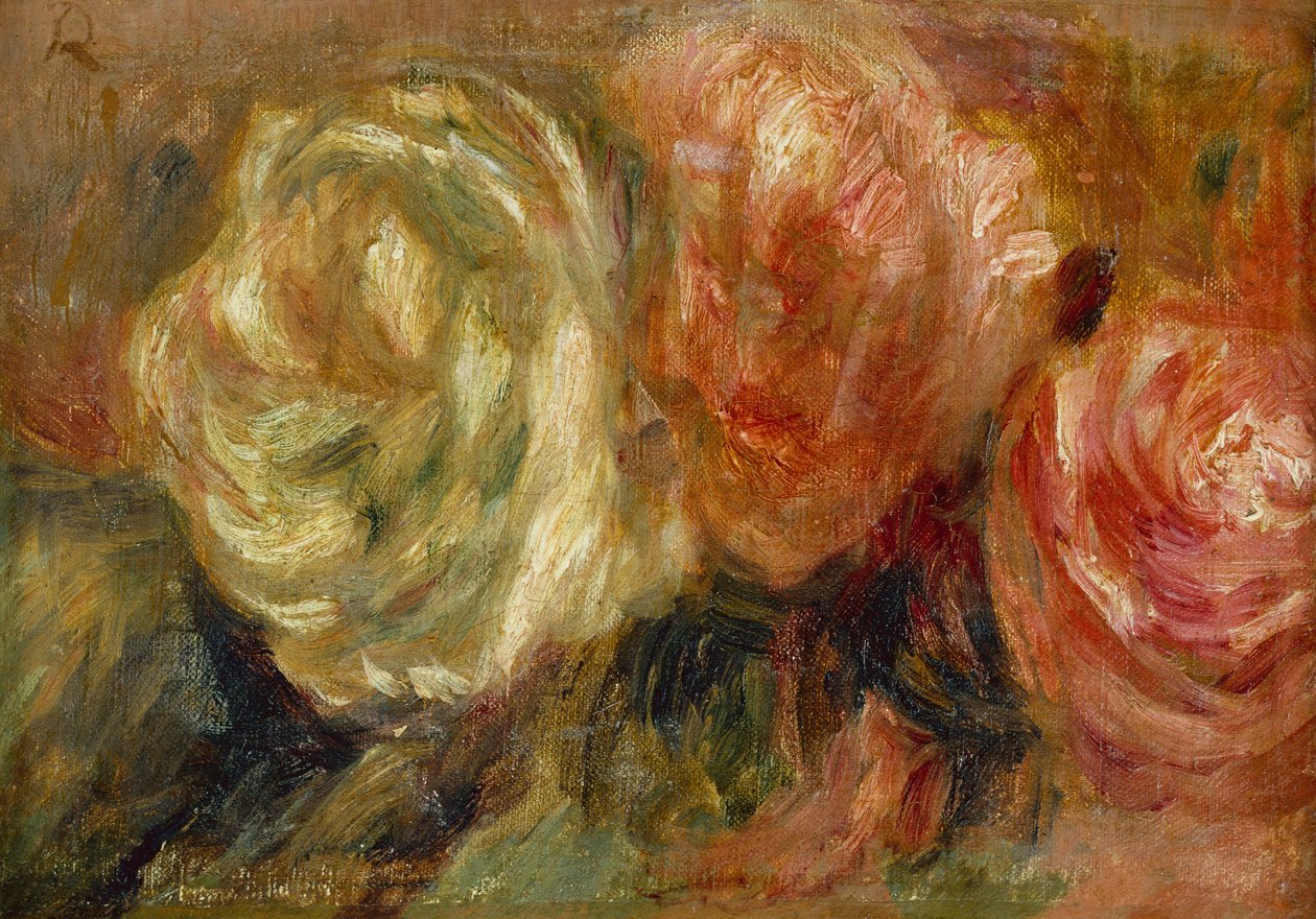 Rosas (óleo sobre tela) de Pierre Auguste Renoir