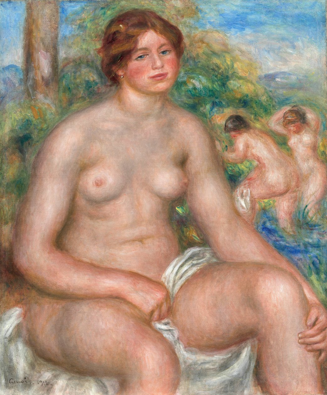 Banhista sentado de Pierre Auguste Renoir