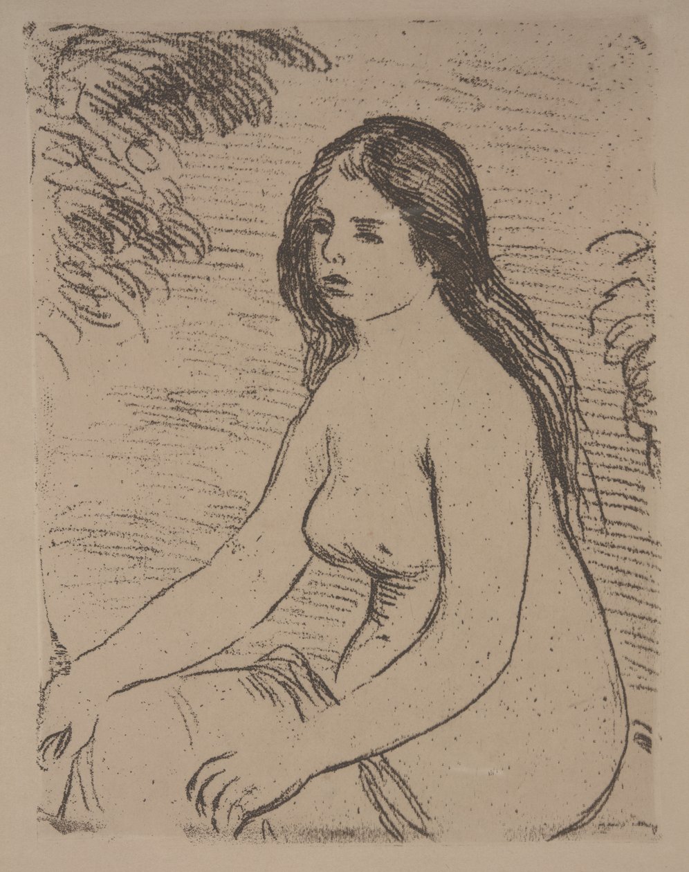 Fêmea Nua Sentada de Pierre Auguste Renoir