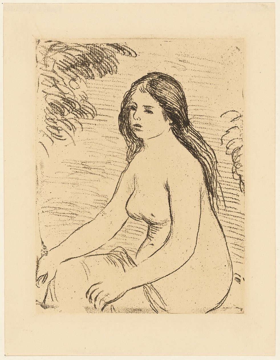 Mulher Nua Sentada de Pierre Auguste Renoir