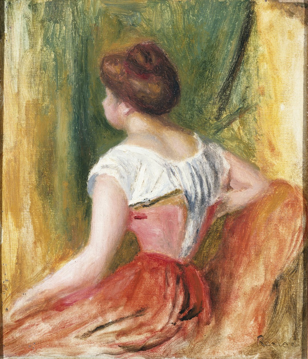 Jovem sentada de Pierre Auguste Renoir