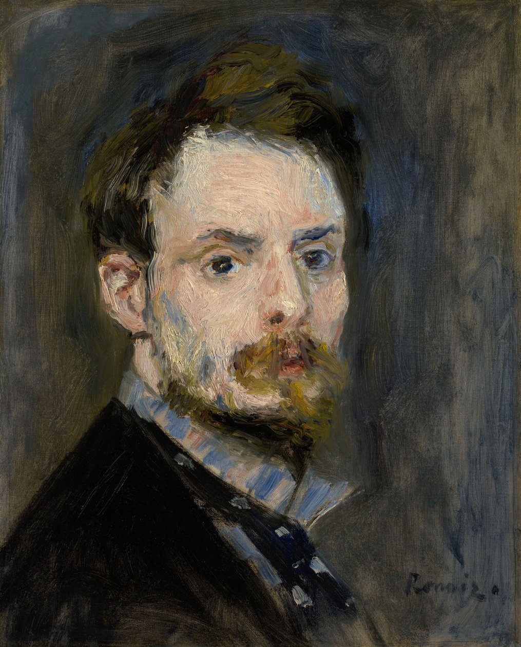 Auto-retrato, c.1875 de Pierre Auguste Renoir