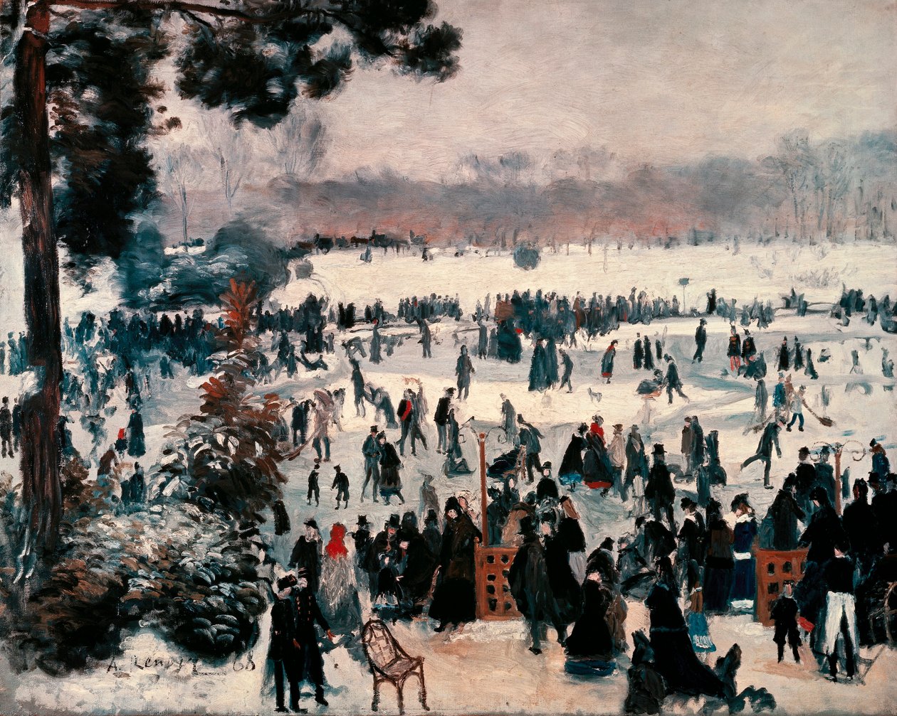 "Skaters at the Bois de Boulogne in Paris" de Pierre Auguste Renoir