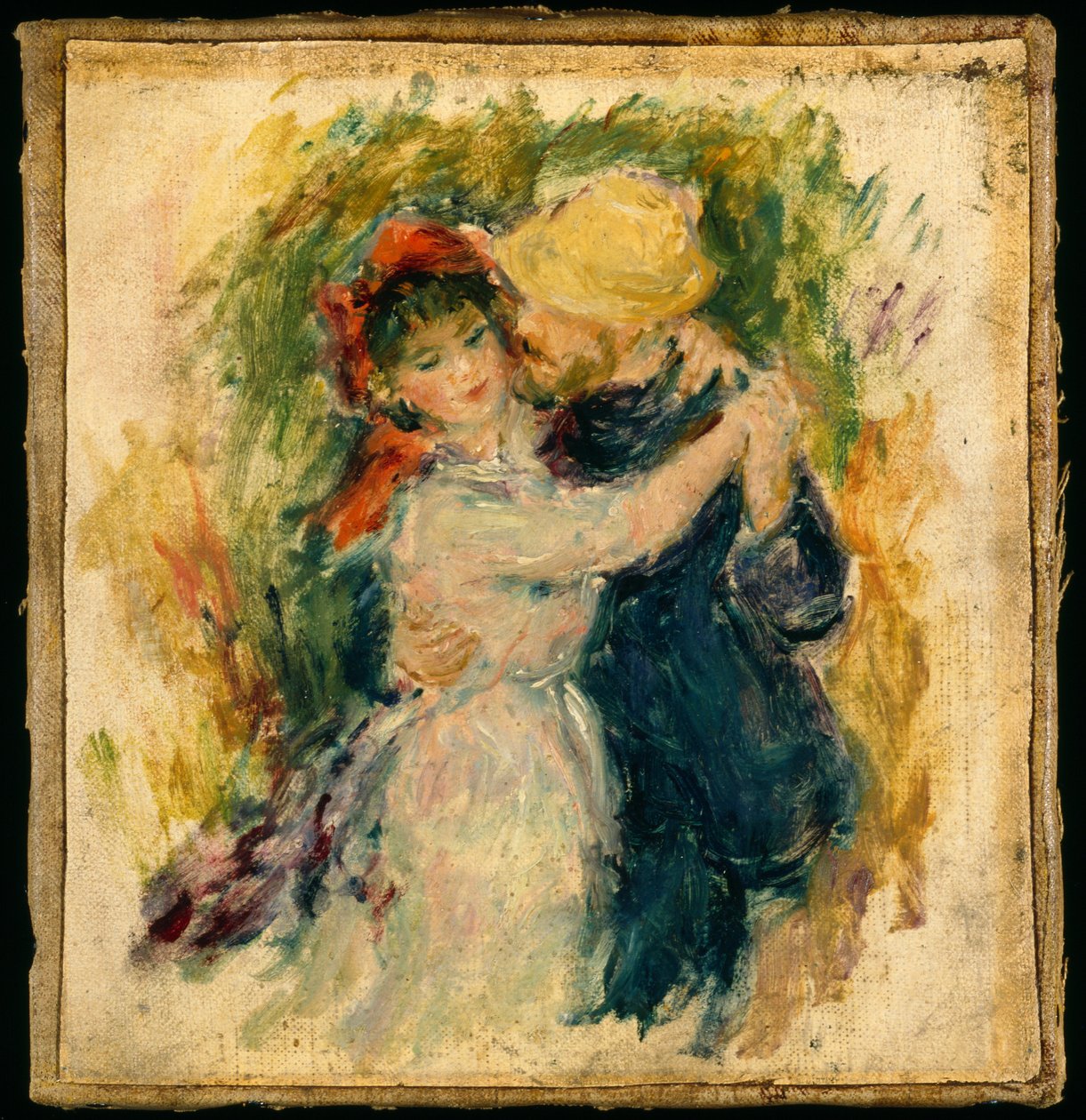 Sketch After Danse À Bougival (óleo sobre tela montado em tela) de Pierre Auguste Renoir