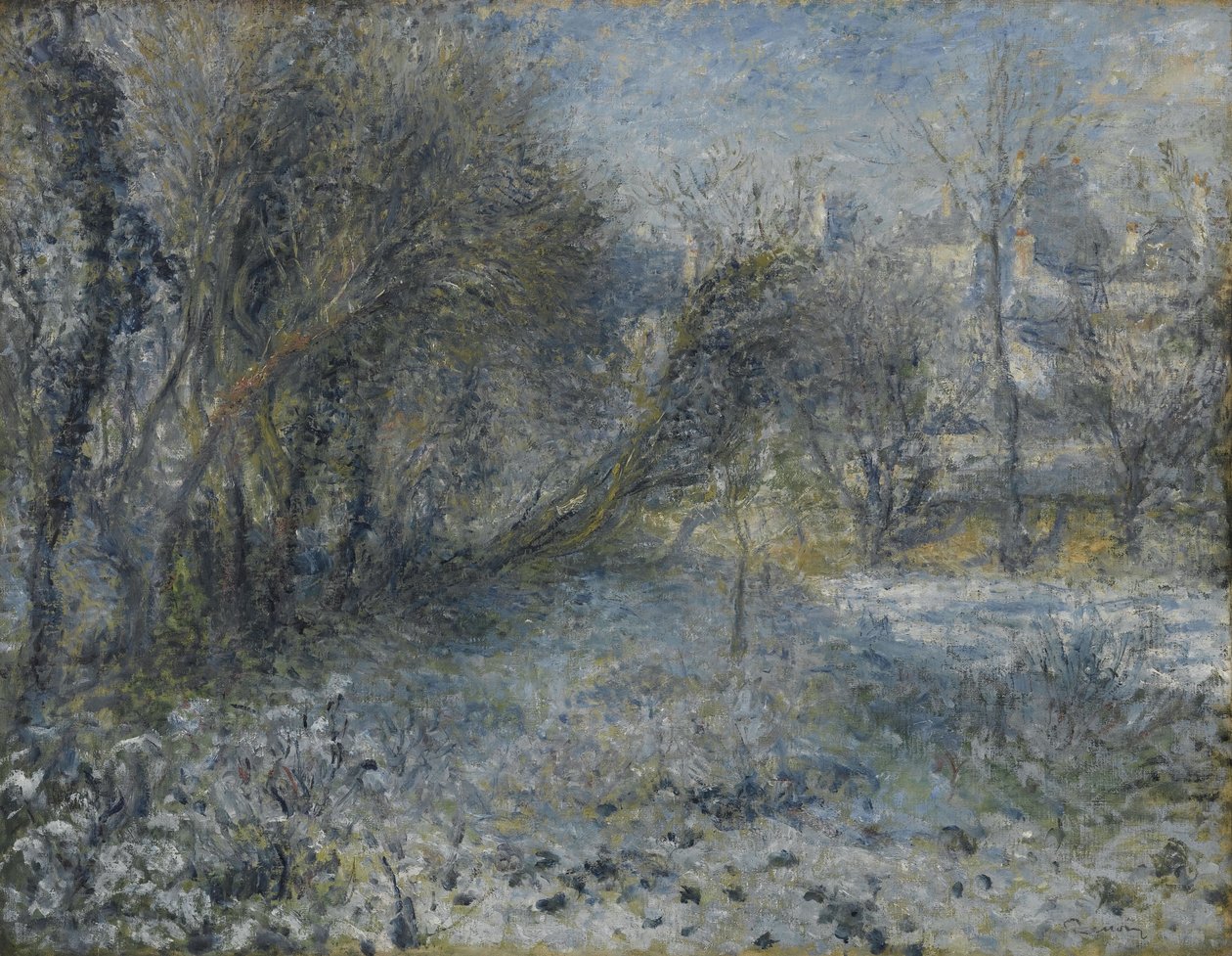 Paisagem coberta de neve, 1870-1875 de Pierre Auguste Renoir
