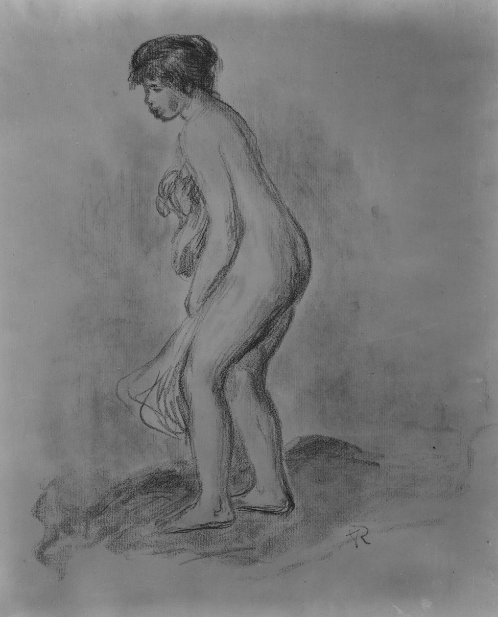Banhista em pé, 1896. de Pierre Auguste Renoir