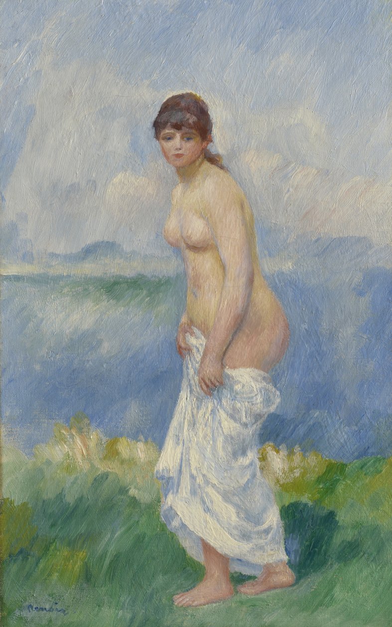 Banhista de pé, c.1885 de Pierre Auguste Renoir