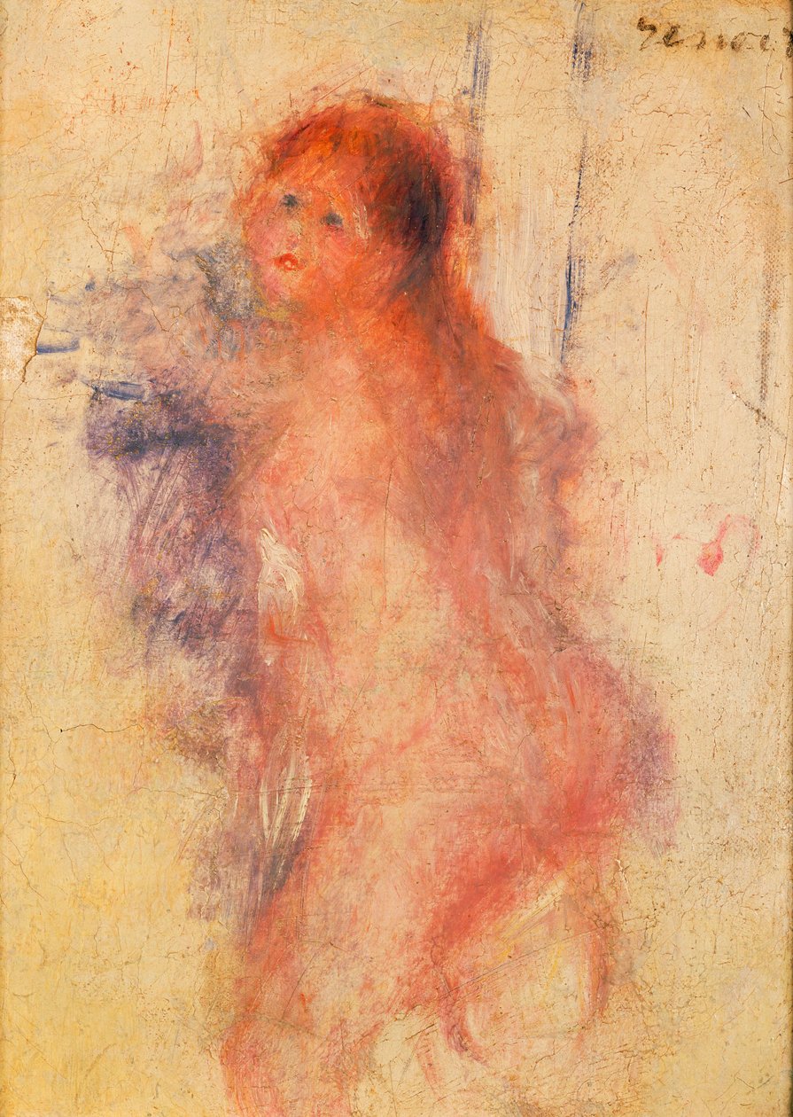 Mulher nua em pé de Pierre Auguste Renoir
