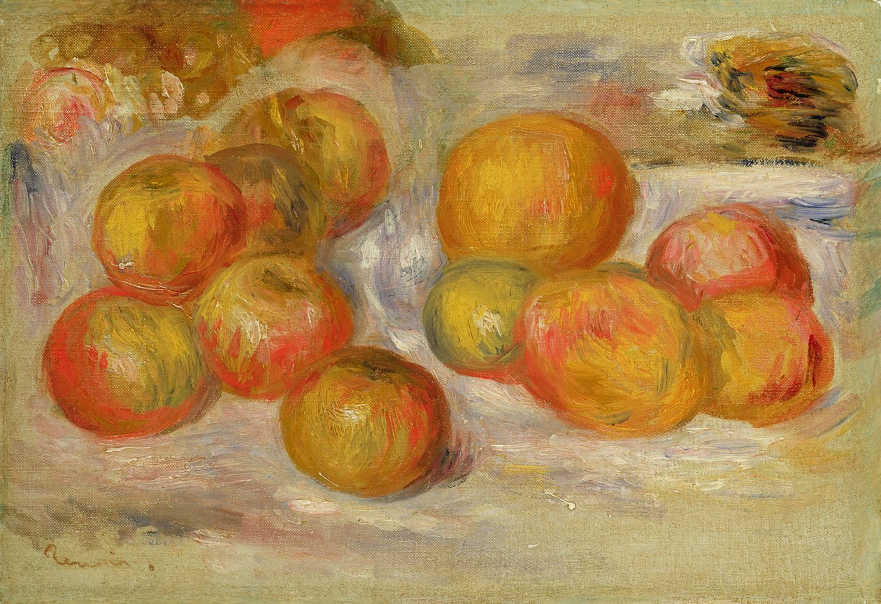 Ainda vida com maçãs, c.1898 de Pierre Auguste Renoir